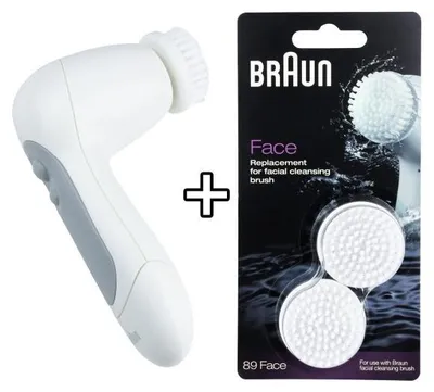 Produktbild von Braun SkinSpa Gesichtsreinigungs-Bürste Typ 5357 + 2 Ersatz Reinigungsbürsten