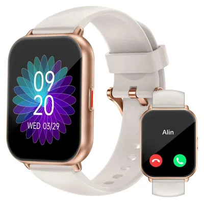 Produktbild von Smartwatch mit Telefonfunktion Smartwatch für Damen Herren HD Screen Polarsterngold