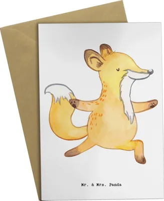 Produktbild von Mr. & Mrs. Panda valentinstagskarte Kinderyogalehrer Herz - Weiß - Geschenk, osterkarte, einladungskarten, Grußkarten, Grußkarte, weihnachtskarten, glückwunschkarten