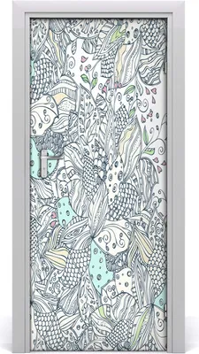 Produktbild von Tulup Türaufkleber 85x205 cm Dekorative Aufkleber Selbstklebend Wasserdichte Tapete Abnehmbar Schlafzimmer Wohnzimmer Wohnkultur - Blumenmuster