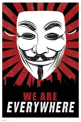 Produktbild von V For Vendetta Poster Maske We Are Everywhere 91,5 x 61 cm