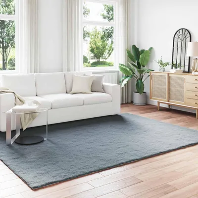 Produktbild von vidaXL Rutschfester Teppich aus Kunstkaninchenfell OLITE Anthrazit