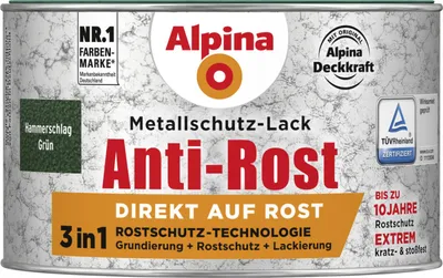 Produktbild von Alpina Metallschutz-Lack Hammerschlag 300 ml grün