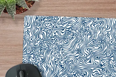 Produktbild von MuchoWow® Mauspad Mousepad Muster - Abstrakt - Blau 30x40 cm - Mousepads - Maus Mat - Pad - Mausunterlage - Mausmatten