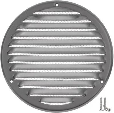 Produktbild von Runder Lüftungsgitter, Durchmesser 160 mm – Edelstahl mit Insektenschutz