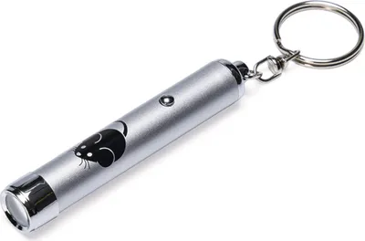 Produktbild von Beeztees Katzenspielzeug Laserlicht Mouse silber 8 cm
