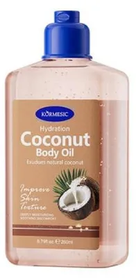 Imagen del producto de Aceite de masaje de coco Kormesic | Aceite corporal para masajes relajantes, aceite nutritivo para el cuerpo, ideal para adultos