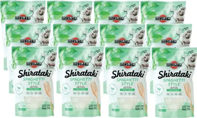 Produktbild von 12er-Pack MIYATA Shirataki Konjak Nudeln 270g/ 200g ATG | Spaghetti Style | LOW CARB Konjaknudeln