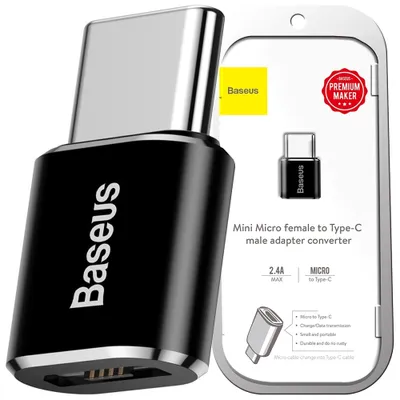 Produktbild von Baseus ABMU24ABK, microUSB, Type-C, Schwarz, Silber