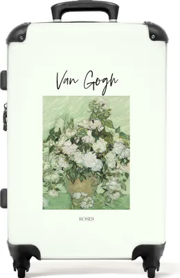 Produktbild von NoBoringSuitcases.com® Großer Koffer - Kunst - Van Gogh - Blumen - Grün - Alte Meister - Kombinationsschloss TSA - Hartschalen Trolley 4 Rollen - 72 liter - Reisekoffer - 66 cmKoffer Mittelgroß 67x43x25 cm, 72L,