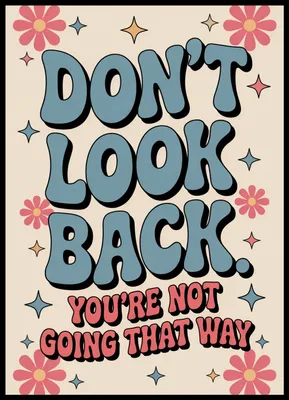 Produktbild von Poster 50x70cm Motivationsaffirmation Retro Vintage Für das Wohnzimmer Don't Look