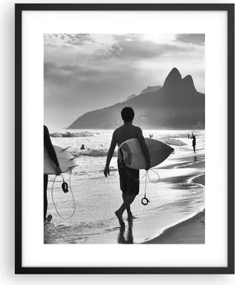 Produktbild von Gerahmtes Poster - Schwarzer Rahmen - Meer Welle Surfen - 40x50 cm - Wand Bild - Wanddeko - Wandbilder - Kunstposter - Wandposter - Bilderrahmen - Bilder - Kunstdruck - Wandbild - P2BPA40x50-3745