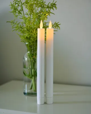 Produktbild von Sirius LED Stabkerze Sara 2er Set 2 x 25 cm wiederaufladbar weiß