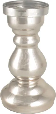 Produktbild von BADEN Glas-Kerzenhalter weißgold-glänzend ca. 18 cm H | BA-113291800000