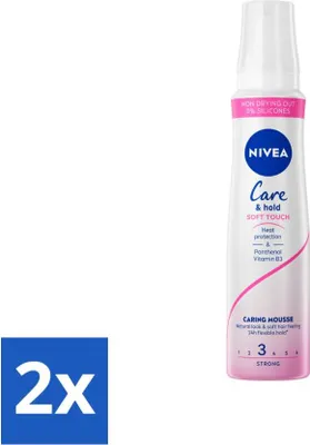 Produktbild von NIVEA - Haarschaum - Pflege & Festigkeit Weiche Haarwurzeln - 24 Stunden Schutz - 250 ml - Vorteilspack - 2 Stücke