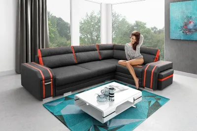 Zdjęcie produktu dla Sofa tapicerowana do salonu sofa kanapa grupa wypoczynkowa salon poduszki sofa narożnik rozkładana