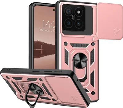 Produktbild von Armor Handyhülle für Xiaomi 14T Kameraschutz Handy Panzer Case Cover Schutzhülle Outdoor Farbe: Rosegold