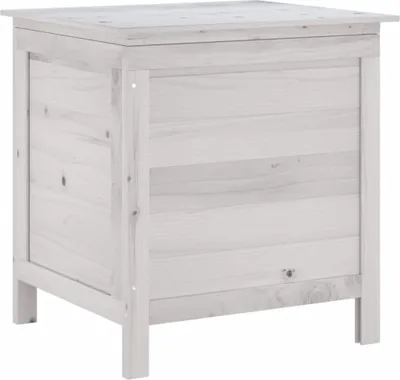 Produktbild von vidaXL Gartentruhe Weiß 50x49x56,5 cm Massivholz Tanne