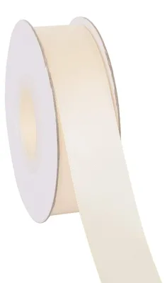 Satinschleife 25 mm x 22 m, Ivory, für Geschenke & Basteln