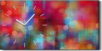 Produktbild von Dekor Leinwand Uhr Wandbilder Geräuschlos Kunstdruck 60x30 Abstrakte Kunst - weiße Hände