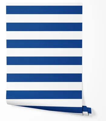 Produktbild von Selbstklebende Tapete Möbelfolie Blau Weiß Streifen Modernes Design Tapete Wohnzimmer Schlafzimmer Küche Flur Elegante Wanddeko 2,5m x 0,5m