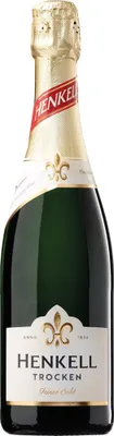 A bottle of Henkell Sekt trocken.