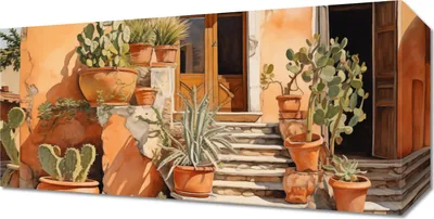 Produktbild von Bild 40x20cm Sonnenecke der Kakteen