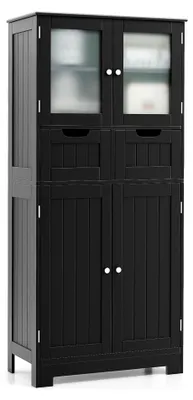 Produktbild von Großer Badezimmerschrank mit verstellbaren Regalen und Doppeltüren