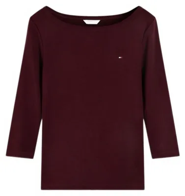 Image de Tommy Hilfiger Ww0ww49928 Cody Coton Boat Neck Couleur Bordeaux