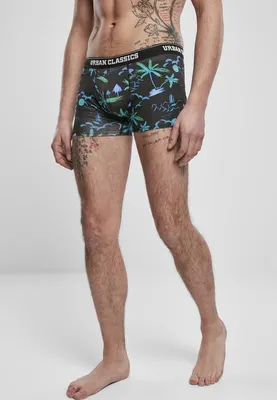 Image de Pánské kraťasy Urban Classics Boxer Shorts 3-Pack island aop+lime+grey - 4XL