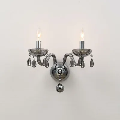 Obrázok produktu pre Nástenná lampa ACA Lighting Crystal BLK82042WSGC