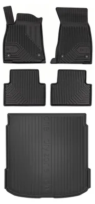 Productafbeelding van Rubberen automatten + kofferbakmat voor Audi A5 B10 vanaf 2024 – 5-delig, zwart, op maat – Wielganizator