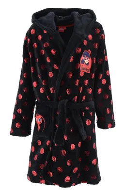 Obrázok produktu pre Zázračná beruška župan s kapucňou župan fleece, farba:čierna, veľkosť Kids:104