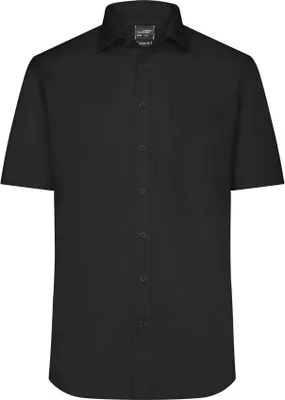 Produktbild von Men's Shirt Shortsleeve Micro-Twill black, Gr. S