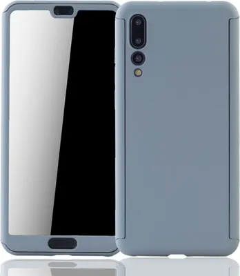 Produktbild von Handyhülle Schutzhülle für Huawei P20 Pro Full Case Cover Displayschutz 360 Grau