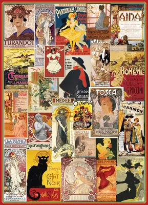 Produktbild von EUROGRAPHICS Puzzle Vintage Plakate von Oper und Theater 1000 Teile