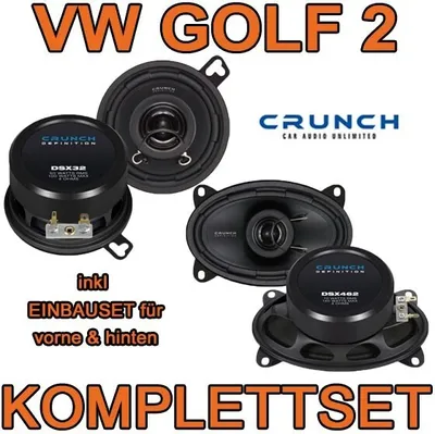 Produktbild von Crunch Komplettset für vorne & hinten für VW Golf 2 - justSOUND
