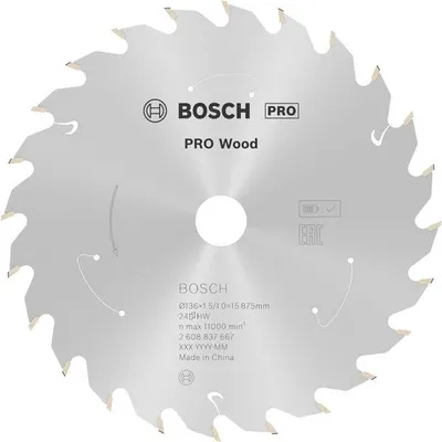 Produktbild von PRO Wood cordless Kreissägeblatt, 136 x 1,5 x 15,875 mm