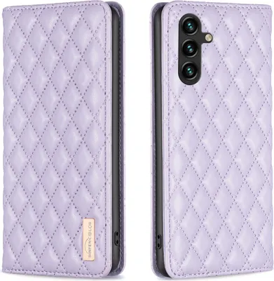 Produktbild von Galaxy A14 5G Hülle, Elegant Bookstyle Flip Leder Kartenfächer Schutzhülle mit Ständer für Samsung Galaxy A14 5G Lila