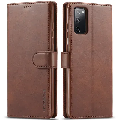 Obrázek produktu pro Pouzdro pro Samsung Galaxy M52 5G, kožené flipové pouzdro s magnetickým uzávěrem a stojánkem, ochranné pouzdro Hnědý