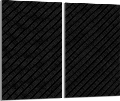Obrázek produktu pro Skleněný kryt varné desky 2 ks 30x52, vzor černá