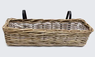 Obrázok produktu pre Balkónový kvetináč "Rattan" veľký Kvetinový kôš Kvetinový kôš