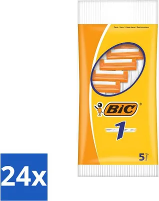Immagine prodotto di Bic - Lamette - Monolama - Lame usa e getta - 5 lamette - Confezione risparmio - 24 pezzi