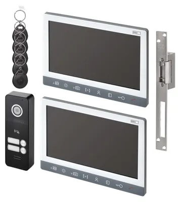 Sada videotelefonu EM-10AHD pro 2 účastníky s el. zámkem otevř./zavř.