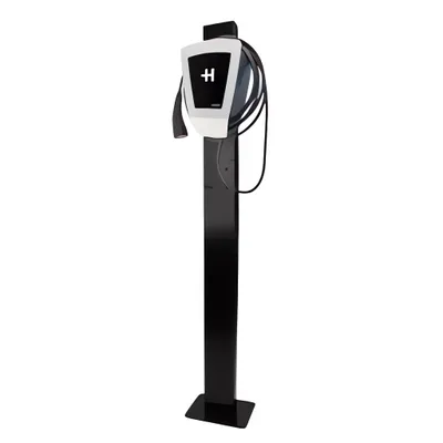 Immagine prodotto di Doppio supporto per Wallbox Heidelberg – Palo di montaggio in metallo, resistente alle intemperie e verniciato a polvere, altezza 149 cm, nero
