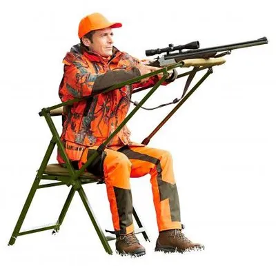 Produktbild von Ansitzstuhl Dachs, 127 cm, höhenverstellbare Schießauflage und steckbare Verlängerungen