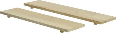 Produktbild von Dekoratives Tablett Holz mit Füßen 65x15x3,5cm hellbraun 2er Set
