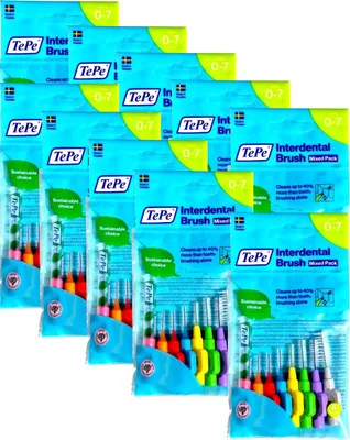 Produktbild von 10x TePe Original Interdentalbürsten - 0,4 mm bis 1,3 mm gemischt - 10x 8 Stück
