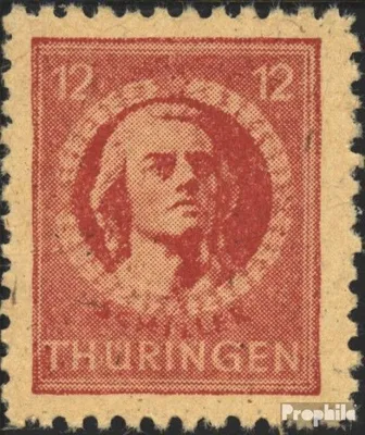 Produktbild von Briefmarken Sowjetische Zone (All.Bes.) 1945 Mi 97I, links nur eine Einfassungslinie (Feld 18) postfrisch Thüringen