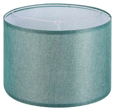 Leinen-Lampenschirm, Trommelform, 33x33x22,9 cm, Blau